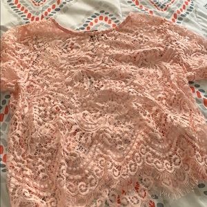 Lace pink shirt